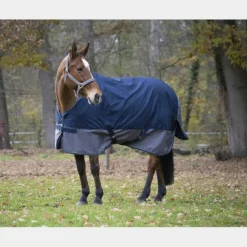 Equithème - Couverture d’extérieur Tyrex 600 D /Gris 50g Marine Best