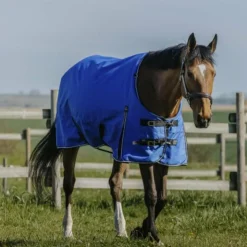 Clearance Equithème - Couverture d'extérieur Tyrex Aisance 1200D High Neck roi 150g Bleu