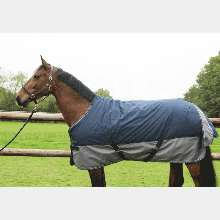 Equithème - Couverture d'extérieur Tyrex 600D /gris 450g Marine