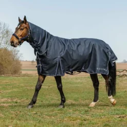 Equithème - Couverture d'extérieur Anatomic Combo 1200D 0g Marine