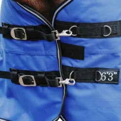 Equithème - Couverture Tyrex Aisance 1200D High neck   roi 50g Bleu