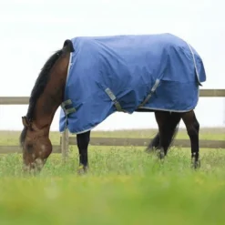 Equithème - Couverture Tyrex 600D recyclée 150g Marine Discount