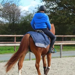 Outlet Equithème - Couvre-reins Tyrex doublé micro-polaire /gris 600D 0g Marine