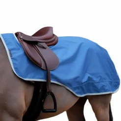 Discount Equithème - Couvre-reins Tyrex 600D recyclé doublé polaire 0g Marine