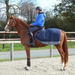 Outlet Equithème - Couvre-reins Tyrex doublé polycoton /gris 600D 0g Marine