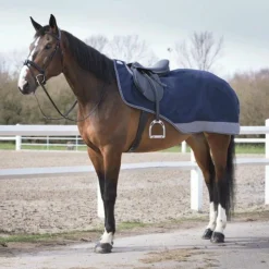 Outlet Equithème - Couvre-reins Tyrex doublé polycoton /gris 600D 0g Marine