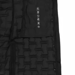 Equithème - Doudoune longue sans manches femme Navina Je t'aime Noir Clearance