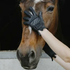 Discount Equithème - Gants d'équitation Je t'aime Strass Noir