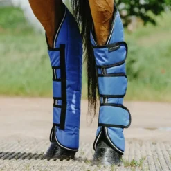 Equithème - Guêtres de transport Tyrex Aisance 1200D roi (X4) Bleu New