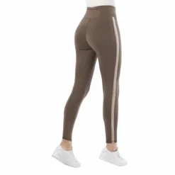 New Equithème - Legging d'équitation femme Violette taupe Marron