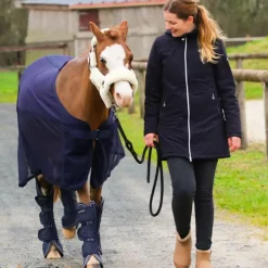 New Equithème - Licol de transport Teddy marron/ écru