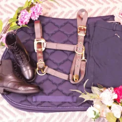 Outlet Equithème - Licol en nylon gris/ brun