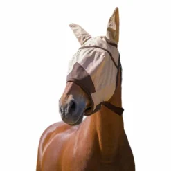 Hot Equithème - Masque anti-mouches "fly protector" caramel