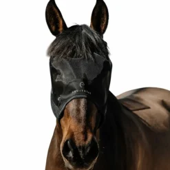 Clearance Equithème - Masque anti-mouches et UV Mesh sans oreilles Noir