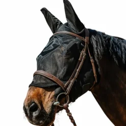 New Equithème - Masque anti-mouches et UV Anatomic Noir