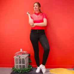 New Equithème - Pantalon d'équitation femme softshell Kitzbuhl Noir