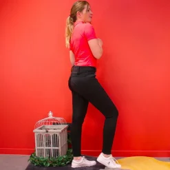 New Equithème - Pantalon d'équitation femme softshell Kitzbuhl Noir