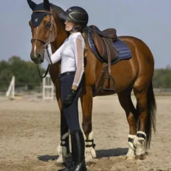 Outlet Equithème - Pantalon d'équitation femme Safir / noir Marine