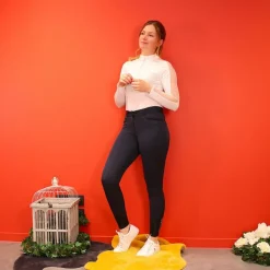 Outlet Equithème - Pantalon d'équitation femme Safir / noir Marine