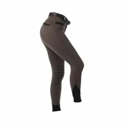 Equithème - Pantalon d'équitation femme Safir brun/ noir Marron Hot