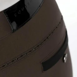 Equithème - Pantalon d'équitation femme Safir brun/ noir Marron Hot
