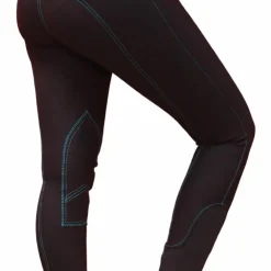 Equithème - Pantalon d'équitation femme Verona / turquoise Noir