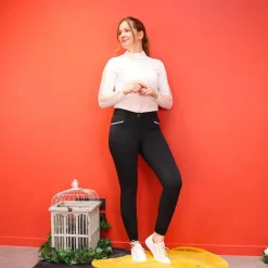 Equithème - Pantalon d'équitation femme Gizel Noir Hot