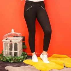 Equithème - Pantalon d'équitation femme Lotty Noir New