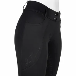 Equithème - Pantalon d'équitation enfant Elsa Je t'aime Noir Online