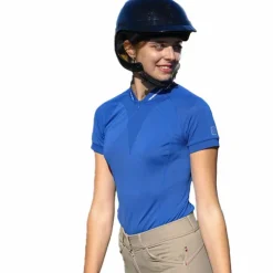 Clearance Equithème - Polo à manches courtes femme Elodie monaco Bleu
