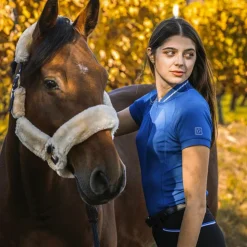 Clearance Equithème - Polo à manches courtes femme Elodie monaco Bleu