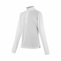 Equithème - Polo de concours manches longues mesh femme Buffy Blanc Best