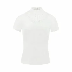 New Equithème - Polo de concours manches courtes enfant London Blanc