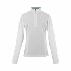 Equithème - Polo de concours manches longues mesh enfant Buffy Blanc Clearance