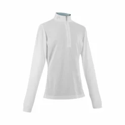 Equithème - Polo de concours manches longues mesh enfant Buffy Blanc Clearance