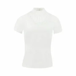 Equithème - Polo manches courtes femme London Blanc Discount