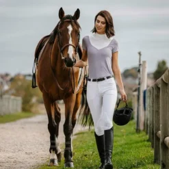 Hot Equithème - Polo manches courtes femme Lerma Violet