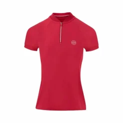 Online Equithème - Polo manches courtes femme Emma cerise Rouge