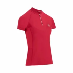 Online Equithème - Polo manches courtes femme Emma cerise Rouge