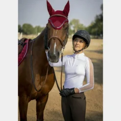 Equithème - Polo manches longues Pékin blanc Sale