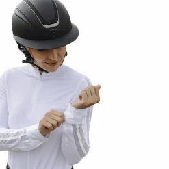 Equithème - Polo manches longues femme Estoril Blanc