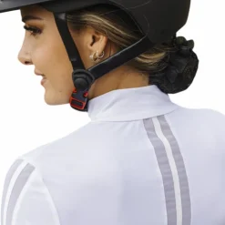 Equithème - Polo manches longues femme Estoril Blanc