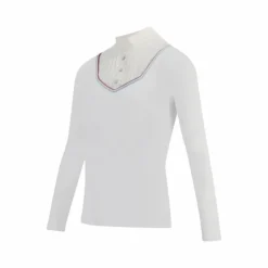 Equithème - Polo manches longues femme Cabourg Blanc Outlet