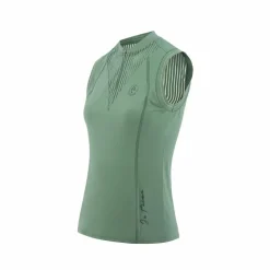 Discount Equithème - Polo sans manches femme Margot édition Je t'aime sauge Vert