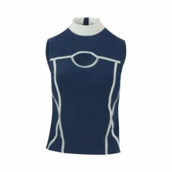 Equithème - Polo sans manches femme Puebla / gris Marine Discount