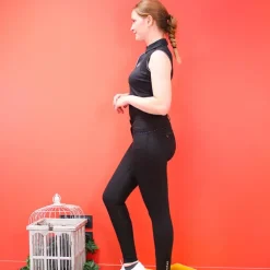 Hot Equithème - Polo sans manches femme Sarah Noir