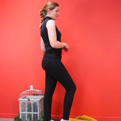 Hot Equithème - Polo sans manches femme Sarah Noir