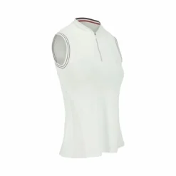 Discount Equithème - Polo sans manches femme Mia blanc