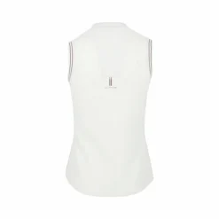 Discount Equithème - Polo sans manches femme Mia blanc