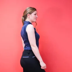 Equithème - Polo sans manches femme Sarah Marine Outlet